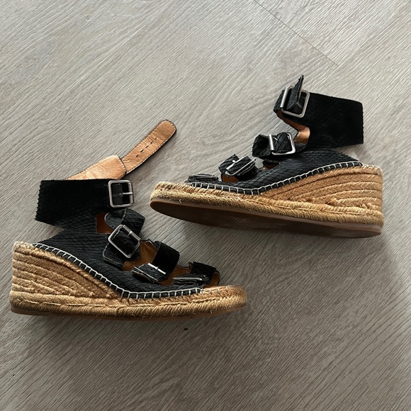 Anthropologie Kelsey dagger Brooklyn island espadrille buckle wedges - Picture 14 of 14